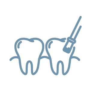 Applying fluoride to teeth icon