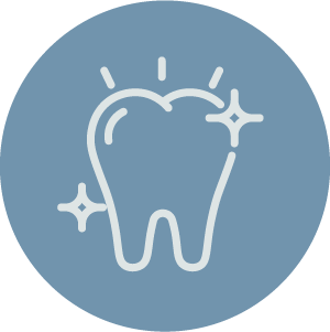 Shiny tooth icon teeth whitening service